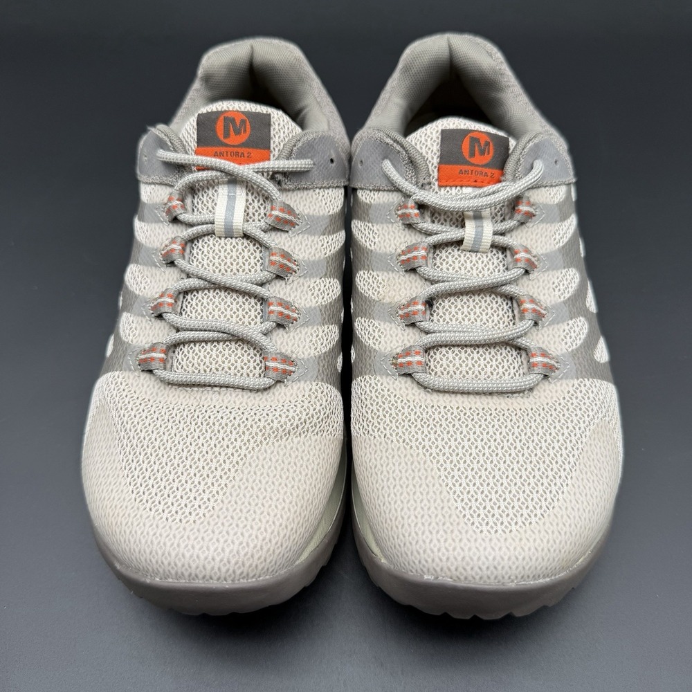 Merrell Antora 2 Women 7.5 W Trail Running Shoes Moonbeam Hiking Sneakers Grey